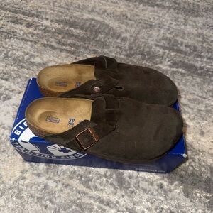 Birkenstock Women's Brown Suede Mules